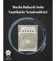 USB Bağlantılı 3'ü 1 Arada Nemlendirici Mini Klima Fan 7 Renk Işıklı