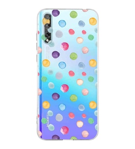 PrintiFy Huawei P Smart S ile Uyumlu Water Color 6  Kamera Korumalı Şeffaf  Kılıf