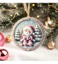 Yılbaşı Çam Ağacı Süsü - 3D Tasarımlı UV Baskılı - Noel Baba