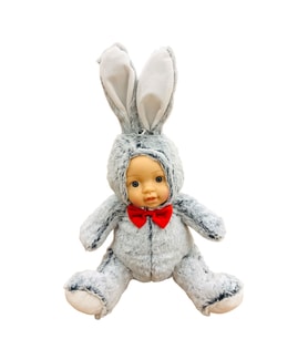 Bebek Yüzlü Peluş Tavşan 60 Cm Gri (Karışık)