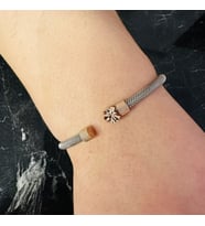 Gümüş Erkek Bileklik,14 Ayar Rose Altın Kaplama,Işıltılı Desenli Kararmaz Çelik Bant