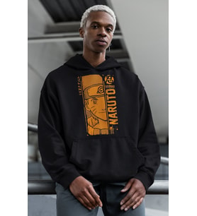 Naruto Uzumaki Baskılı Unisex Oversize Anime Hoodie