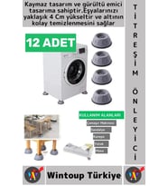 #TitreşimÖnleyici Kaydırmaz Ses Titreşim Önleyici Çamaşır Makinesi Mobilya Sabitleyici Ayak 12 Adet