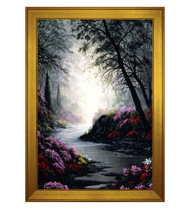 Manzara Temalı Kanvas Tablo 50 x 70 cm Gold Çerçeve