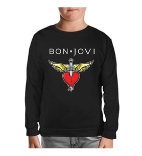Bon Jovi Siyah Çocuk Sweatshirt