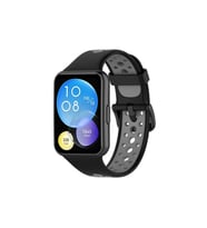 Huawei Watch Fit 2 Spor Delikli Kordon - Siyah-gri