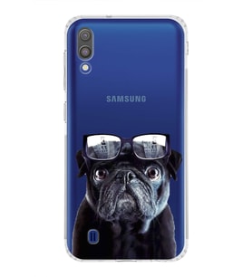 PrintiFy Galaxy M10 ile Uyumlu Köpek 3 Kamera Korumalı Şeffaf Kılıf