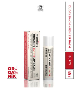 Monoibio Organik Buriti Dudak Nemlendirici Balm  Kuru Dudaklara Günlük Bakım Kremi