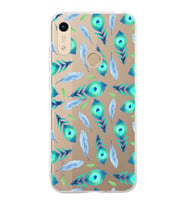 PrintiFy Huawei Honor 8A ile Uyumlu 1mm Slim Fit Nazar Boncuğu 3 Baskılı Şeffaf  Kılıf