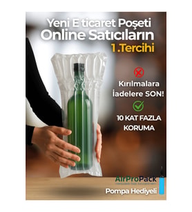 21x40 cm 100 adet Sütunlu Koruyucu Havalı Kargo Poşeti Airbag/Airbed/Şişirilebilir Ambalaj