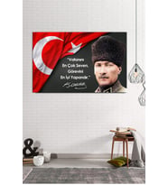 ATATÜRK TABLOSU, PANOSU, KANVAS TABLO, KAFE,BÜRO, OTEL VE RESMİ DAİRELER İÇİN UYGUN