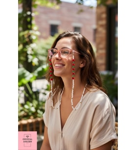 Crystal Atelier Papatyalı Zincir Gözlük Askısı Gözlük İpi - Papatyalı Zincir Gözlük Askısı Gözlük Zinciri - Kum Boncuk Papatya Gözlük Aksesuar - El Yapımı Boncuklu Çiçek Motifli Gözlük İpi Askısı (Çok Renkli)