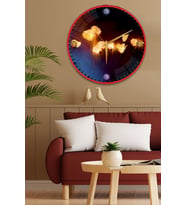Canlı Çiçekler Duvar Saati - 29 cm