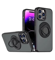 ALLY iPhone 15 Pro İçin Magsafe Uyumlu Yüzük Standlı Manyetik Silikon Kılıf-( - SSSSSS7805-6