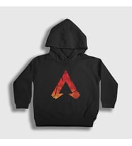 Presmono Unisex Çocuk Siyah Logo V2 Apex Legends Kapüşonlu Sweatshirt 232102tt