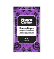 Mor Kumaş Boyası Toz 12 gr 1 Adet Nova Color Toz Kumaş Boyası Mor Kot Pantalon Gömlek Tişört Tekstil Kumaş Boyası 1 Adet