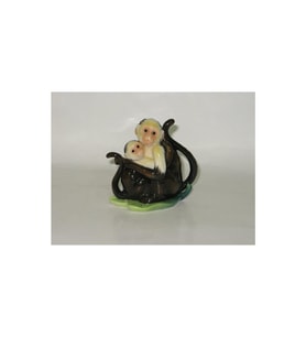 Franz Collection Monkey Porselen Biblo