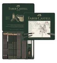 FABER CASTELL METAL KUTU PITT GRAFİT KALEM SETİ 19 PARÇA - 112973