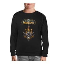 World of Warcraft - Logo Siyah Çocuk Sweatshirt