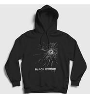 Presmono Unisex Siyah Cover Black Mirror Kapüşonlu Sweatshirt 182091tt