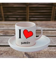 I Love Memeleket Türk Kahve Fincanı ve Altı