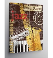 Kanvas Tablo Jazz Caz  Müzik Temalı