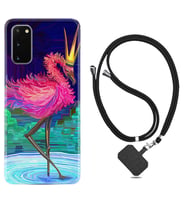Samsung A02S A03S A10 A12 A13 A21S A22 Kılıf Boyun Askılı Silikon Queen Flamingo 1748