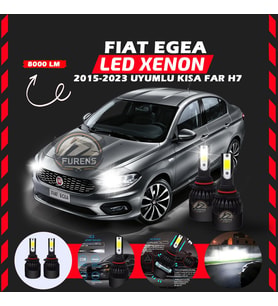 Fiat Egea 2015-2023 Kısa Far Uyumlu Şimşek Etkili Led Xenon Light Series H7
