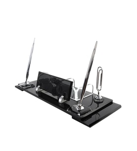 Vip Kristal Gümüş Set Masa İsimlik (Kırmızı)
