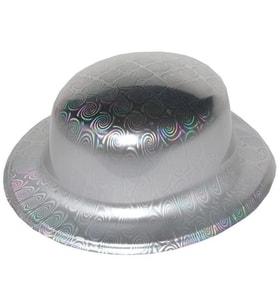 Gümüş Renk Hologramlı Plastik Yuvarlak Melon