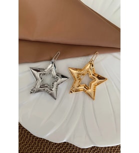 Yıldız Tasarım Metal Halka Çıt Çıt Klipsli Pinterest Toka