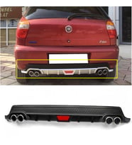Fiat Palio Siyah Difüzör Difizör Yuvarlak Egzoz Görünüm Kulaklı Tip