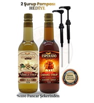 VANİLYA - KARAMEL AROMALI KAHVE ŞURUBU 750 ML X 2 ADET