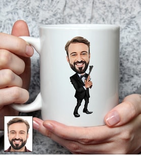 Kişiye Özel Mafya Tasarımlı Karikatürlü Kupa Bardak