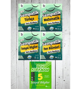 5.Sınıf Ünlüler Sempatik Türkçe-Matematik-Fen Bilimleri-Sosyal Bilgiler Soru Bankası (Karışık)