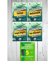 5.Sınıf Ünlüler Sempatik Türkçe-Matematik-Fen Bilimleri-Sosyal Bilgiler Soru Bankası (Karışık)