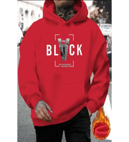Black Baskılı  Pamuklu Oversize Sweatshirt (A.Kırmızı)