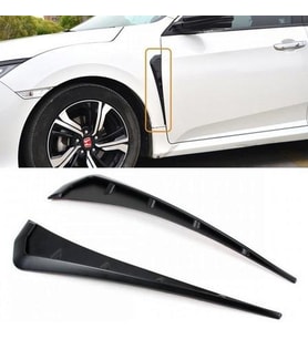Honda Civic Fc5 Çamurluk Havalandırma Çıtası Piano Black (Siyah - Beyaz)