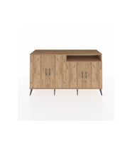 Kronos Konsol 6 Raflı 4 Kapaklı 176x59x99 Çam-Çam