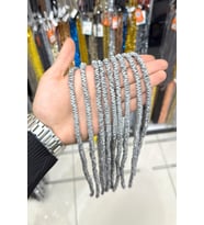 Hematit Taşı Dalgalı Rondela Kesim Mat Açık Gri 6x1mm Doğal Taş Dizi