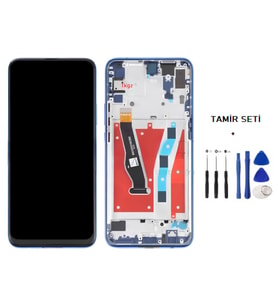Tkgz P Smart Z Uyumlu Lcd Ekran Dokunmatik Servis Lcd ÇITALI MAVİ + TAMİR SETİ