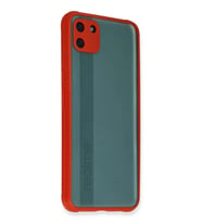 Realme C11 Kılıf Miami Şeffaf Silikon - Kırmızı