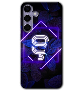 Galaxy S24 Plus Kılıf HD Desen Baskılı Kılıf - Dark Neon Yaprak Ş Harfi
