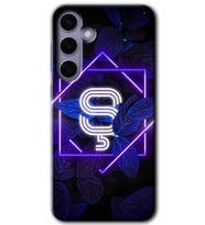 Galaxy S24 Plus Kılıf HD Desen Baskılı Kılıf - Dark Neon Yaprak Ş Harfi