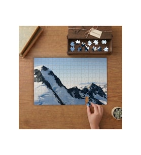 Karlı Dağ - Yakın Çekim Tasarımı 240 parça Ahşap Puzzle Ahşap Kutuda MP03381