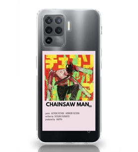 Oppo Reno 5 Lite Uyumlu Chainsaw Man Anime Desenli Şeffaf Telefon Kılıfı