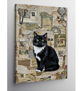 Kanvas Tablo Vintage Kedi Poster