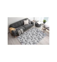 ElifÇe Home 200 x 200 cm Gri - Kaymaz Tabanlı, Dekoratif ve Yıkanabilir