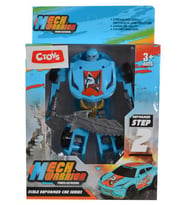 Ctoy Robota Dönüşebilen Araba Mavi Gri