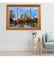 Altın Varaklı Çerçeveli Paspartulu  Tablo sde779 (Gold)